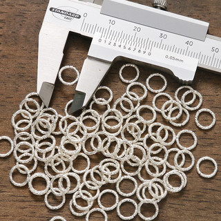 8mm Nhẫn tròn nhỏ màu bạc hợp kim, vòng kín DIY, móc khóa handmade, vòng kết nối, vòng treo, vật liệu bán buôn