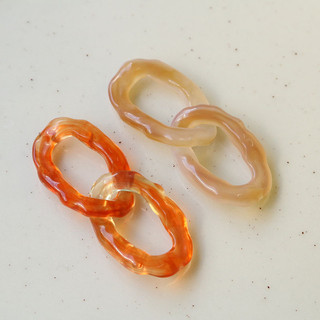 Nhẫn phẳng mở bằng acrylic sáng tạo, màu sắc đa dạng, bán trong suốt, phụ kiện trang sức DIY, bán buôn