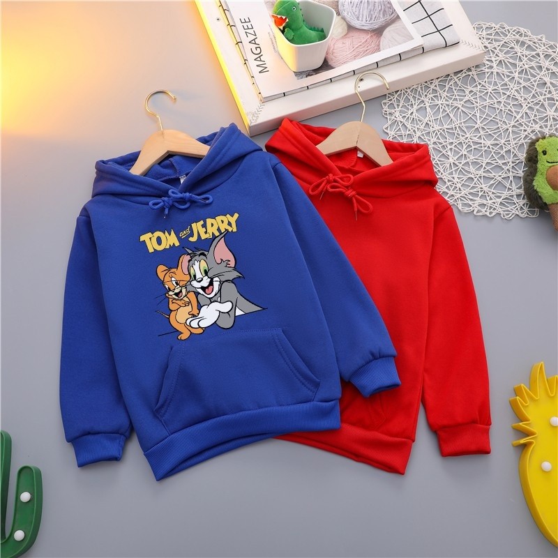 Trẻ Em Của Tom Và Jerry Áo Dài Tay Áo Phim Hoạt Hình In Áo Len Hàng Đầu Cho Bé Trai Và Cô Gái Ấm Cúng Và Vui Vẻ