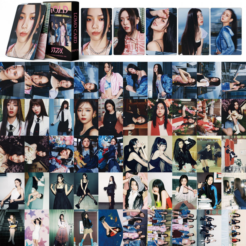 Linxx 55 Chiếc ITZY GOLD Album Lomo Card Kpop Photocards Bưu Thiếp Series