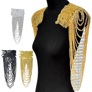 SA Đinh tán đầy màu sắc Bảng đeo vai Huy hiệu Trang sức Epaulettes Vai Epaulets để tăng cường tủ quần áo nữ hợp thời trang