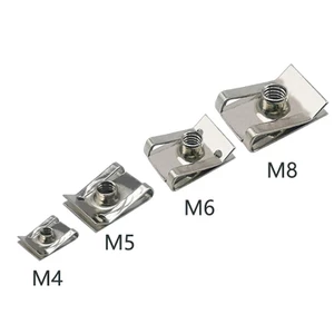 Tmoy 10 chiếc Kẹp loại chữ U bằng thép không gỉ có ren M6 M5 M4 M8 8mm 5mm 6mm 4mm Hạt sậy cho ô tô Xe máy Xe tay ga ATV Xe máy TCM
