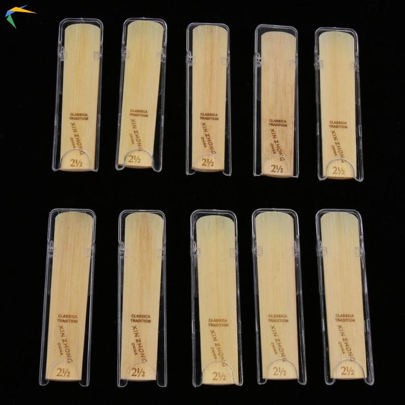 Chuyên Nghiệp 10 Miếng 2 1 / 2 Alto Saxophone Sax Reeds Gió Phần Nhạc Cụ