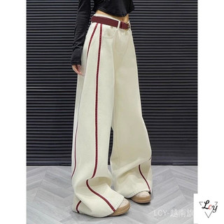 Quần jeans ống rộng bigsize mới xuân 2026 ống thẳng tôn dáng rũ cạp rộng rãi đa năng