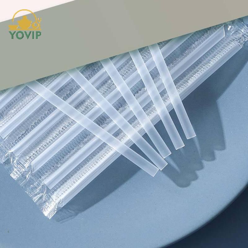 YOVIP 500 Chiếc Ống Hút Nhựa Trong Suốt Dùng Một Lần Chắc Chắn Linh Hoạt Mũi Nhọn Mỏng Ống Hút Sữa Sữa Sữa Chua Tiệc Nhà Bếp Phụ Kiện Đồ Uống VN