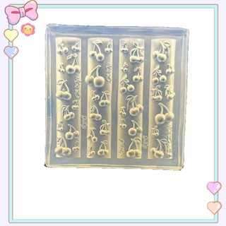 [beautifulhome] Khuôn Silicon Hoa Hồng 3D DIY Cherry Design Nail Art Trang Trí Mô Hình Móng Tay Trang Sức Thủ Công Dụng Cụ Thiết Kế Làm Móng Tay [Làm Đẹp]
