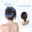 ESSENCEH Bun Head Tóc Giả, Lông Tơ Tổng Hợp Tóc Bun Móng Vuốt Kẹp, Ruy Băng Đen Nơ Tóc Nữ