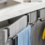 Giá treo khăn trên tủ AMLU, Giá treo khăn Rag Hanger Thanh treo khăn, Dụng cụ sắp xếp lưu trữ khăn không đục lỗ đa năng
