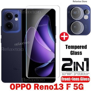 Reno13 F 5G 2in1 3D Kính Cường Lực Cong Cho OPPO Reno13 Reno14 Reno 13 14 F 13F 14F Reno13F Reno14F 5G 4G 2025 Phía Sau Ống Kính Camera Bảo Vệ Màn Hình Phim Kính Bảo Vệ PCOQ