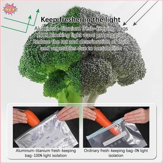N & X 10 chiếc túi giữ tươi nhôm tự bịt kín, đóng gói thực phẩm dày nhẹ, bảo quản trái cây