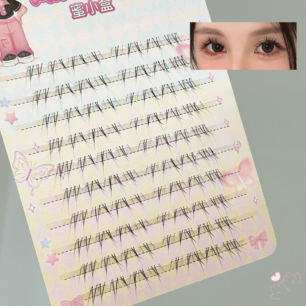 IOIIK lông mi giả 5-7mm DIY Lower Lash Extension Cosplay Cụm mi riêng lẻ Thoải mái cả ngày và đêm