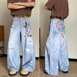Quần Jean Nam Retro Chất Lượng Cao, Thiết Kế Trung Tính