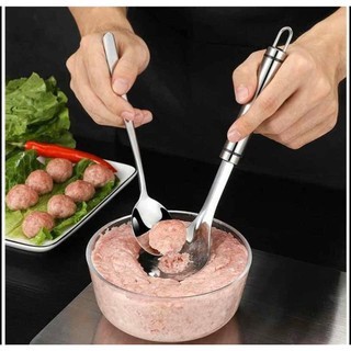 Dụng cụ làm thịt viên, muôi nặn làm chả viên, mọc Inox an toàn
