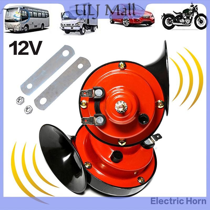 ULJ 12V ốc ô tô điện còi không khí lớn tiếng thuyền báo động xe máy tông màu kép.