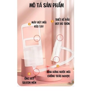 "Dụng cụ hút mũi tay thế hệ mới  chất liệu nhựa an toàn, lực hút mạnh mẽ cho bé."