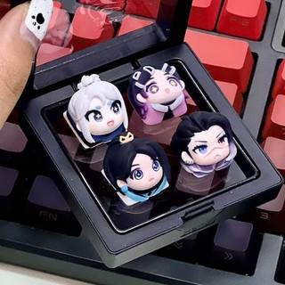 FREESI Hình dễ thương Keycap, VALORANT Jett Sage Fade Clove Bàn phím cơ Keycap, Phim hoạt hình Exquist FPS Resin Stereo Keycap