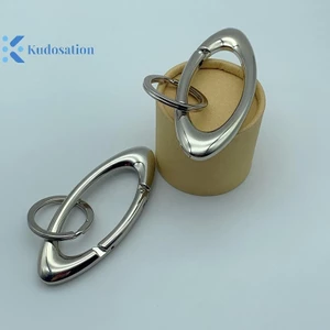 Kudosation Hợp Kim Kẽm Móc Khóa Hình Bầu Dục Đa Năng Leo Núi Móc Khóa Phụ Kiện