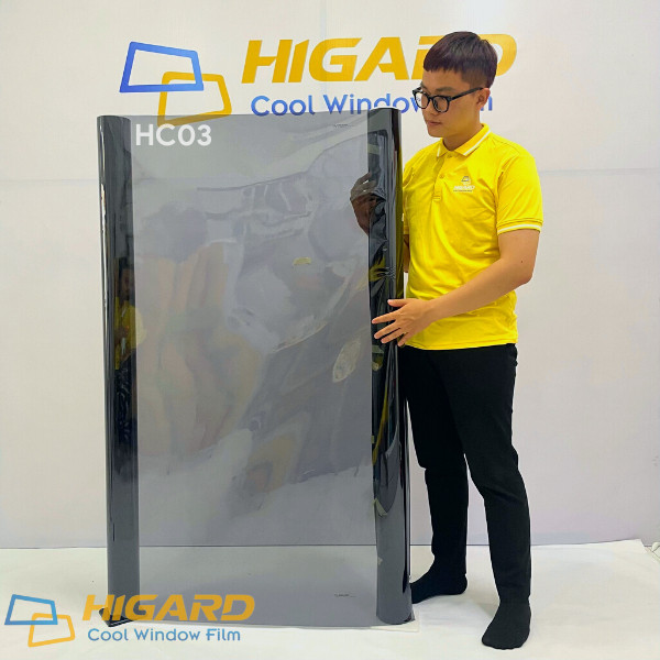 Phim cách nhiệt Xám Khói Nhạt chống nắng, cách nhiệt, dán kính chống UV, IR Cao Cấp HC03 khổ 1.52m