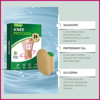 Miếng dán khớp đầu gối 36 miếng, thân thiện với thực vật, dành cho vận động viên chạy bộ
