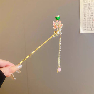 Cổ Lá Sen Kẹp Tóc Nữ Phong Cách Mới với Tua Rua
