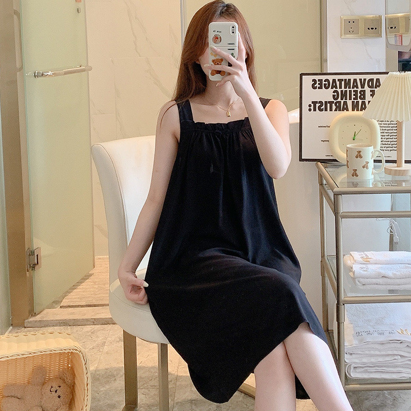 Bộ Đồ Ngủ Cotton Lụa Cho Nữ, Mùa Hè Thoáng Mát Dễ Thương