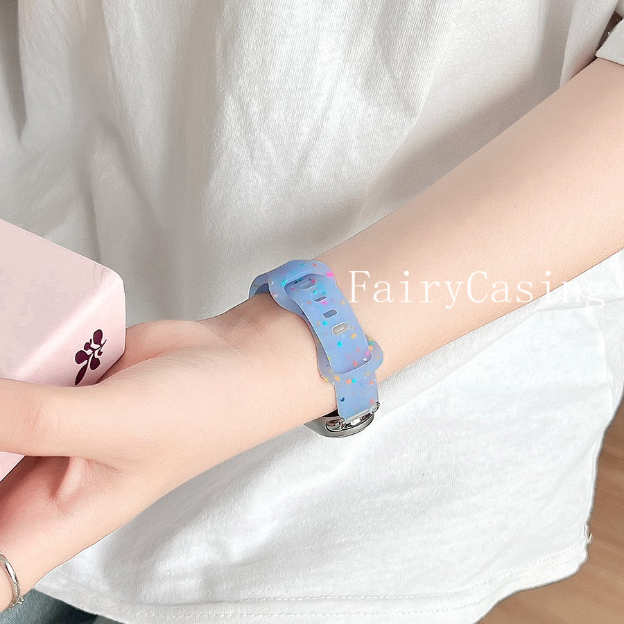 Dây Đeo Silicon Cho Mi Band 10 9 8 7 6 5 4 3 Dây Đeo Tay Thể Thao Có Thể Thay Thế Vòng Tay Cho Mi Band 9 8 Hoạt Động Phụ Kiện