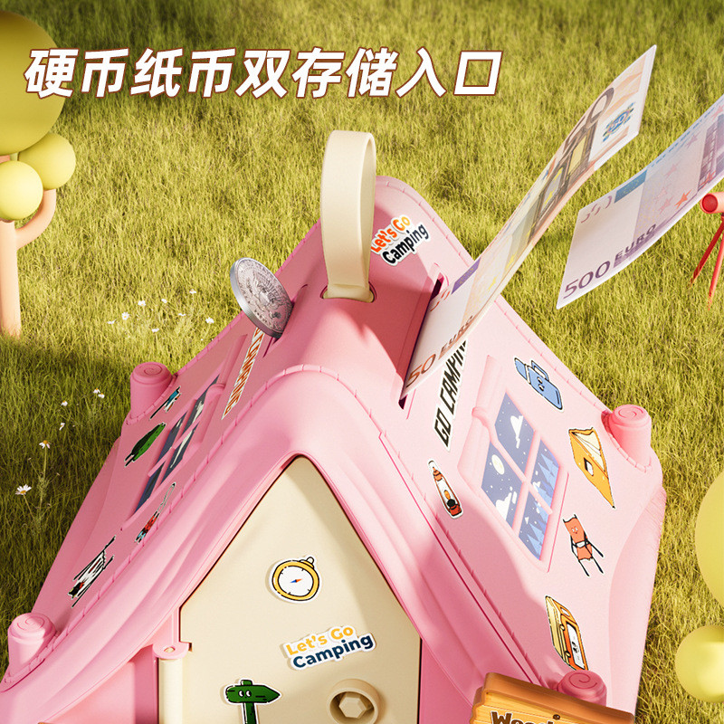Piggy Bank Heo Đất Phong Cách Mới Lều Trẻ Em 2023 Bé Trai Bé Gái Quà Tặng Dung Tích Lớn Người Ảnh Hưởng Có Chìa Khóa