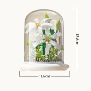 【BabyJoy】Đồ Chơi Lắp Ráp Hình Hoa,Khối Xây Dựng hoa hướng dương,Có đế và vỏ bảo vệ,quà tặng sáng tạo