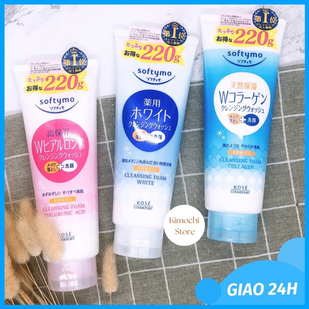 Sữa rửa mặt Kose Softymo Cleansing Foam Nhật Bản tuýp lớn 220g