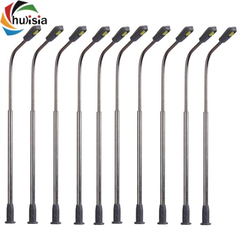chulisia 10 Mô Hình Đèn LED Đường Sắt Bố Trí Đường Phố Cột Đèn Đầu Đơn Tỉ Lệ 1: 200 Z