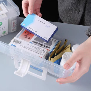 Hộp lưu trữ di động trong suốt tối giản - Đồ trang sức Đồ nhỏ Phong cách INS Hộp đựng nhựa cầm tay