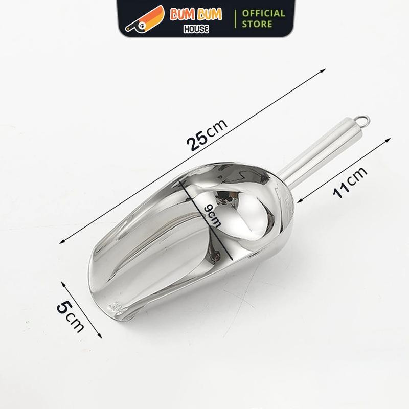 [Cao Cấp Inox 304] Xẻng muôi xúc đá hàng không, xúc đá, thực phẩm, gạo ...