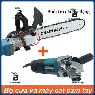 Bộ Chuyển Đổi cưa xích gắn máy mài cầm tay tra dầu tự động, Lưỡi cưa xích, bộ lam xích