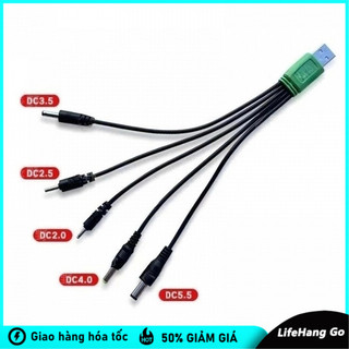 Cáp Sạc Đa Năng USB Đầu Tròn 5.5mm 3.5mm 2.5mm – Tương Thích Nhiều Thiết Bị, Dễ Dùng, Bền Bỉ