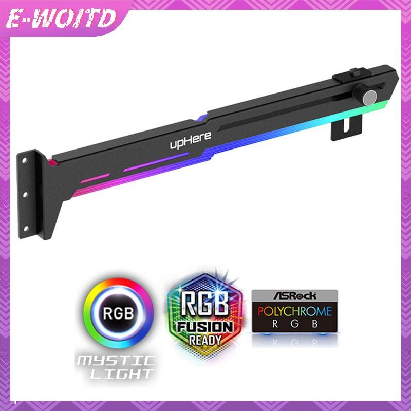 E-woitd VGA Card Đồ Họa Hỗ Trợ Khung GPU RGB Dạ Quang Ô Nhiễm Đèn Trang Trí Đồng Hành 5V ARGB AURA SYNC HNVN