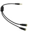 GODD Mạ Vàng TRRS 2 5 Mm Nam Đến Đôi 2 5 Mm Cáp Nữ Âm Thanh Dây Cho Tai Nghe Mics Adapter Độ Trung Thực Âm Thanh