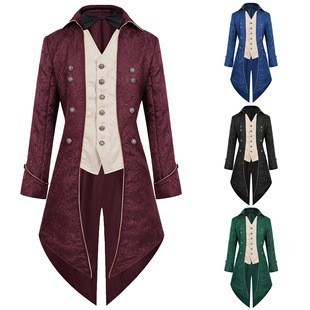 Áo Khoác Nam Steampunk Gothic Victorian Thời Trung Cổ, Phù Hợp Lễ Hội Halloween