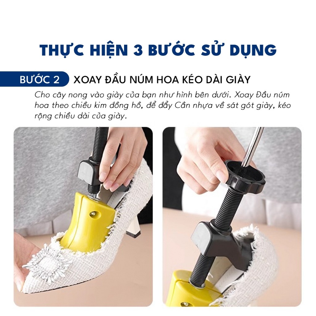 Dụng Cụ Nong Giày Size Lớn – Cây Nới Rộng Size Tùy Ý Cho Giày Da, Giày Vải, Giày Thể Thao Nam Nữ