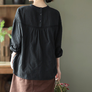 Hàng có sẵn - Áo sơ mi nữ cotton 100%, ren ngọt ngào và xếp ly Nhật Bản