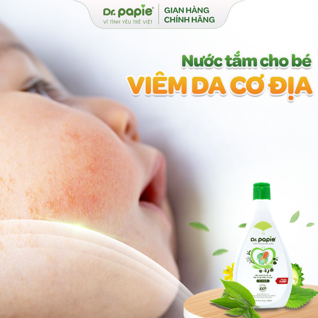 Mô tả Nước Tắm Thảo Dược Dr Papie Giúp Giảm Mẩn Ngứa Và Rôm Sảy, Hỗ Trợ Làm Sạch, Mát Da Bé - Chai 500ml - 6