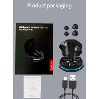 Tai nghe Bluetooth chơi game Lenovo GM2 Pro Độ trễ thấp In-Ear Chống nước Chất lượng âm thanh HIFI Bluetooth 5.3