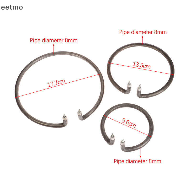 UKX Ống nồi chảo điện tròn có sắt Phụ kiện nóng chống gỉ Ống 500 / 800W Vòng tròn chấp nhận đốt khô TH