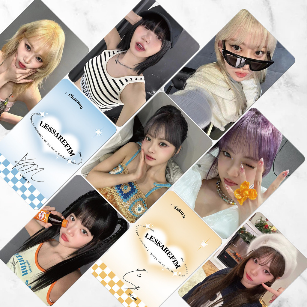 50-119 Chiếc LE SSERAFIM Laser HOLOGRAPHIC LOMO Thẻ Đêm Hoàn Hảo Dễ Dàng Album Sakura CHAEWON YUNJIN KAZUHA EUNCHAE Solo Photocards Lesserafim Hologram Bưu Thiếp YM