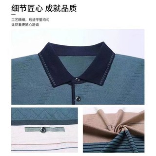 Áo Polo lụa lạnh quần áo nam Trung Niên Áo rộng tay ngắn