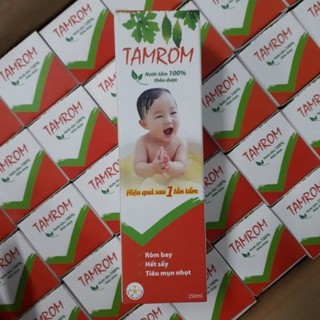 Nước tắm rôm  ( TAMROM ) cho  trẻ em hiệu quả sau 1 lần tắm.