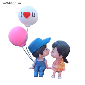 Xoitop Hoạt Hình Dễ Thương Phụ Kiện Ô Tô Đôi Di Chuyển Được Bóng Búp Bê Dễ Thương Xe Đồ Trang Trí Hôn Cặp Búp Bê Trang Trí Ô Tô Đồ Trang Trí VN