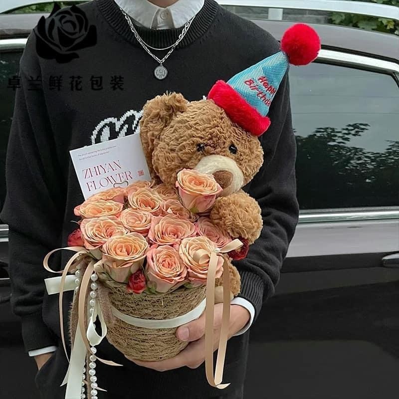 Gấu Bông Sinh Nhật Gấu Bông Tặng Sinh Nhật Món Quà Ý Nghĩa Cho Người Thân Gấu Bông Happy Birthday Lông Xù Cao Cấp