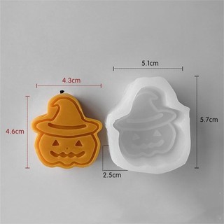 Halloween Giáng Sinh Nến Thơm Khuôn Silicon DIY Thơm Nến Thạch Cao Bí Ngô Ma Ông Già Noel Người Tuyết Món Tráng Miệng Bánh Quy Khuôn Nướng Bánh