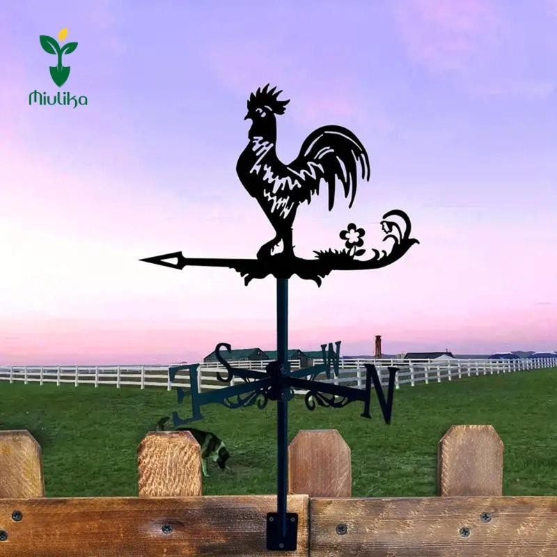 Miulika Weathervane Đèn báo hướng gió Trang trí sân Gió kim loại