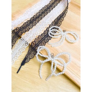 1 Cặp Dây Giày Ren Lạ Mắt Cho Nữ Giày Thông Thường Chiều Rộng 2.9CM Dây Giày Đế Bằng Cho Giày Thể Thao Đen Trắng Dây Giày Accessorices